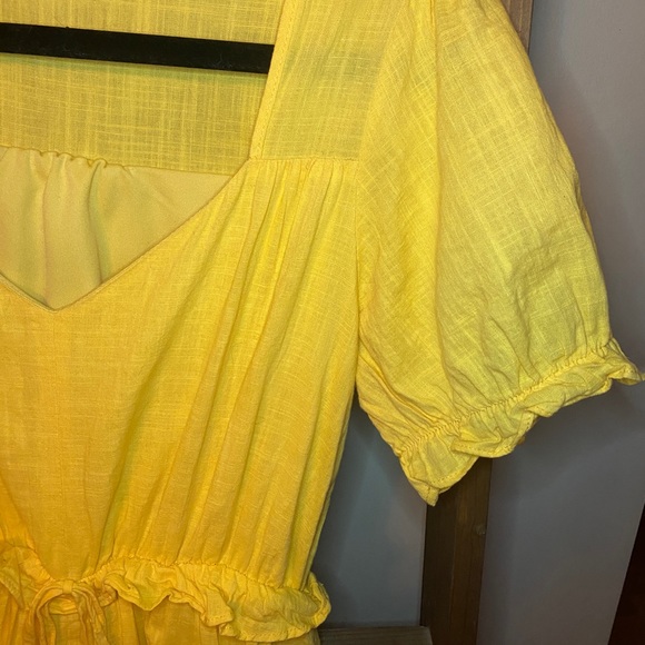 Yellow Ruffle Summer Dress - Picture 4 of 4